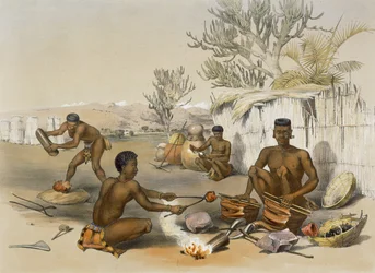Zulu Blacksmiths at Work, plate 23 from 